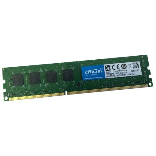 Memoria RAM Crucial 4GB DDR3L (CT51264BD160B.C16FED2) - 1600MHz CL11