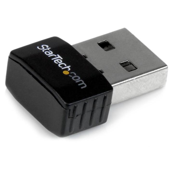 StarTech.com Mini Wireless USB 2.0 Network Adapter N 300Mbps 2.4GHz - 802.11n 2T2R WiFi USB Key - Wireless Network Card N - Black
