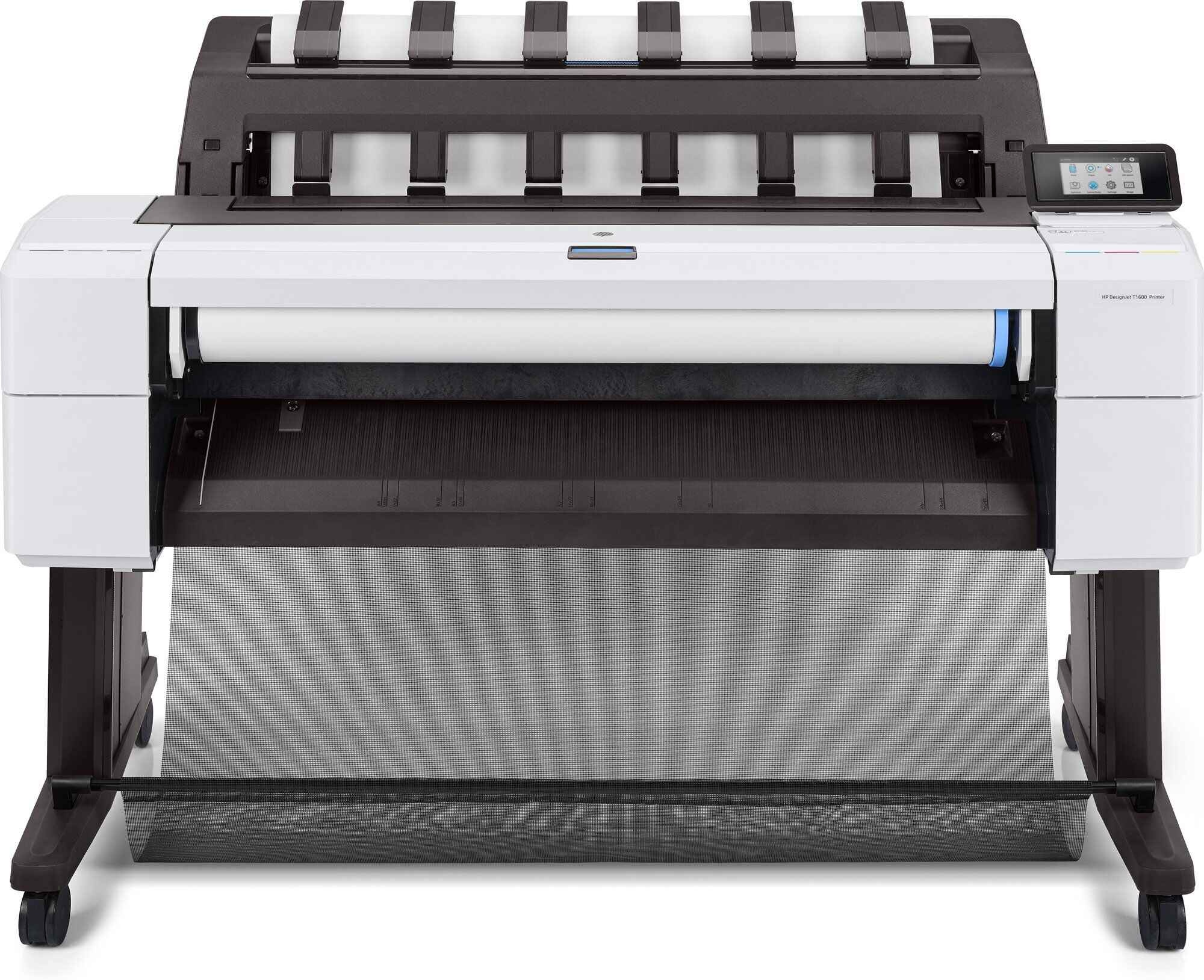 HP DesignJet T1600 - 36-inch Large Format Color Printer - Roll (91.4 cm x 91.4 m), 2400 x 1200 dpi, Up to 3 ppm (Mono) / Up to 3 ppm (Color) - 1 Feed Tray - Gigabit LAN - Cutting Tool