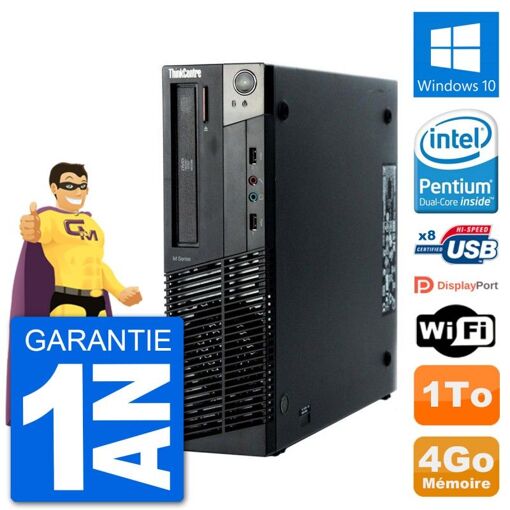 Lenovo ThinkCentre M92p SFF Desktop PC - Intel G630, 4GB RAM, 1TB HDD, Windows 10, WiFi