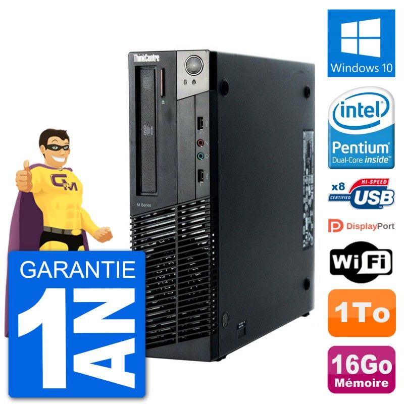 PC de escritorio Lenovo M92p SFF - Intel G630, 16GB de RAM, 1TB HDD, Windows 10, WiFi