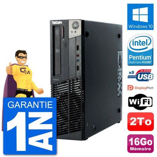 Lenovo M92p SFF PC - Intel G630, 16GB RAM, 2TB HDD, Windows 10, WiFi