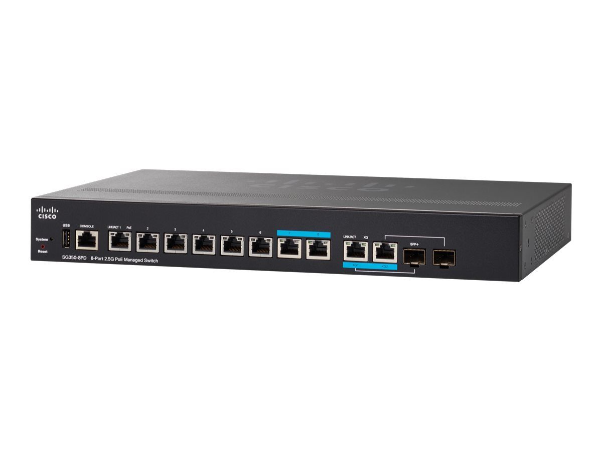 Cisco SG350-8PD - Managed Switch - 8-Port Gigabit Ethernet with PoE+