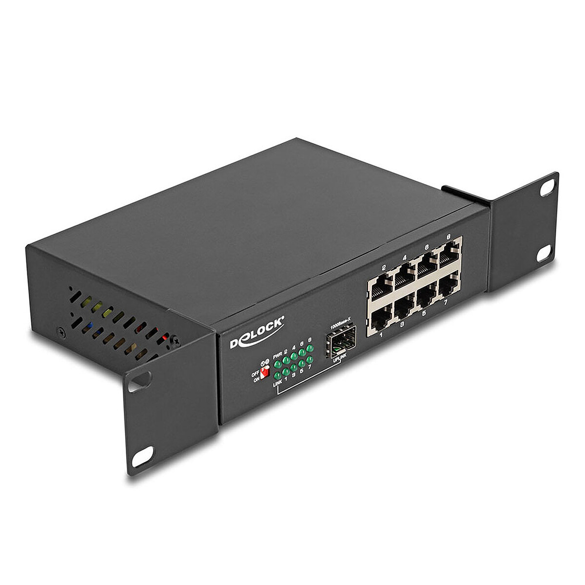 DeLock Switch 10" Gigabit Ethernet Switch 8 Ports + 1 SFP
