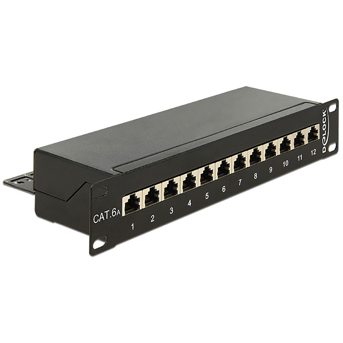DeLock Panneau de brassage 10" 1U 12 ports RJ-45 Cat.6