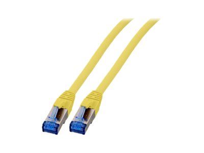 EFB-Elektronik RJ45 Cable, 15cm, SFTP, CAT 7/CAT 6a, Halogen-Free, Molded, Yellow