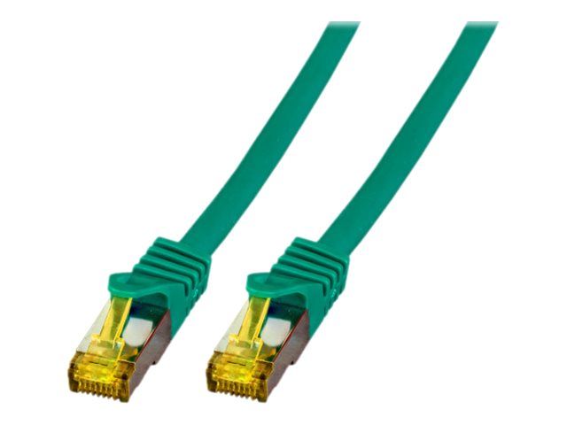 Cable de conexión EFB-Elektronik RJ45 a RJ45 - 25 cm - SFTP - CAT 7/CAT 6a - Libre de halógeno, moldeado - Verde