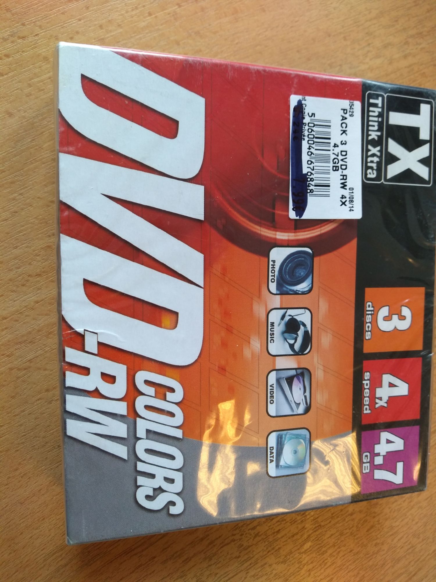 TX Group DVD-RW Disk (4700MB, 3-Pack)