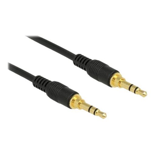 Câble audio Delock - 2 m, stéréo mini-jack 3,5 mm mâle à mâle - noir
