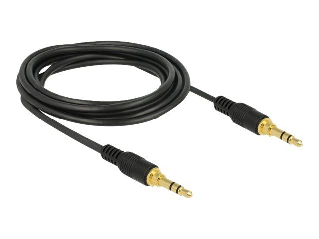 Delock Audio Cable - 3.5mm Stereo Male to Male - 3m - Black