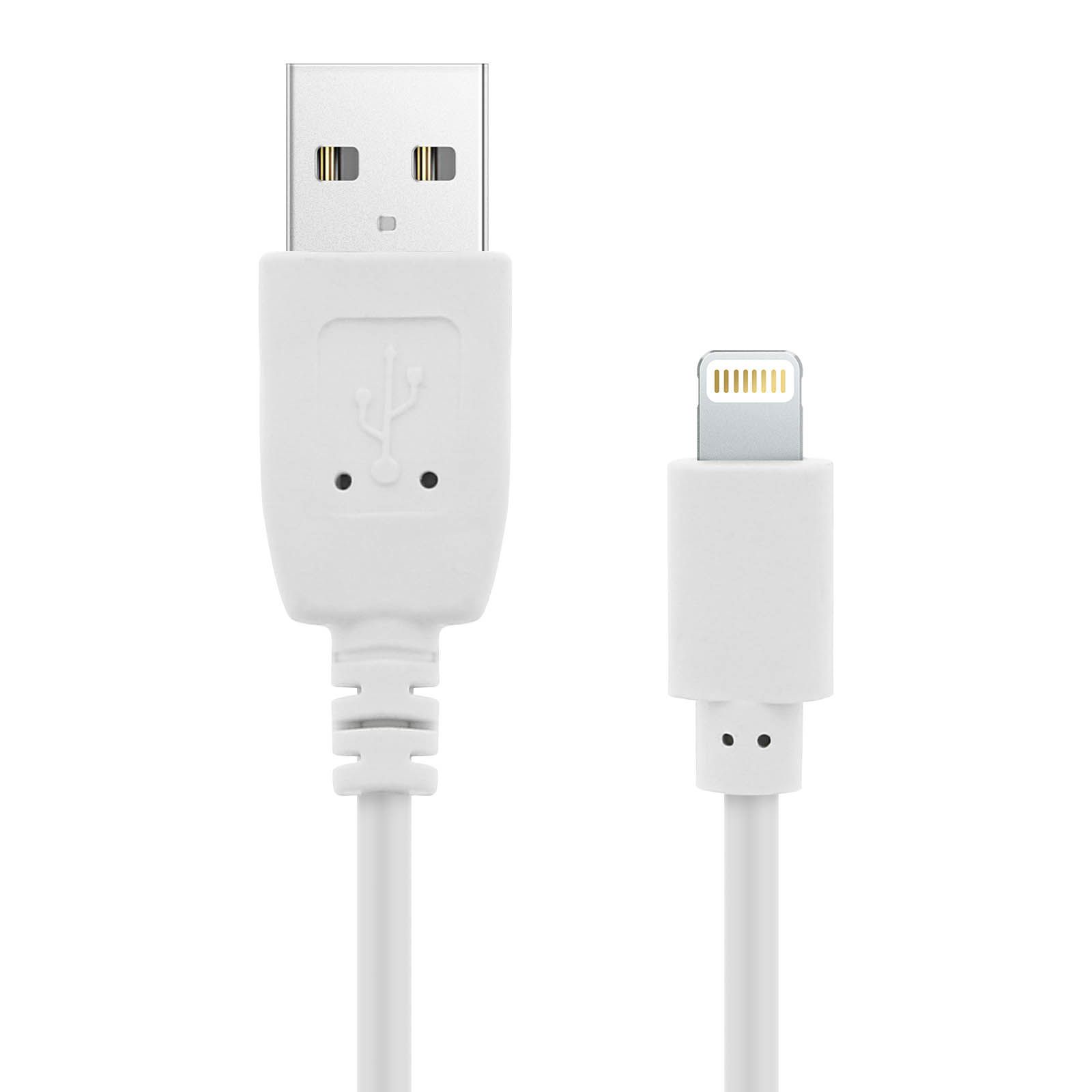 Avizar Quick Charge 2.0 USB Cable for iPhone, iPad, iPod - 1.2m (White)