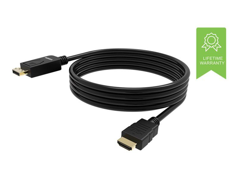 Câble adaptateur professionnel Vision - DisplayPort mâle à HDMI mâle - 1 m - noir - compatible 4K