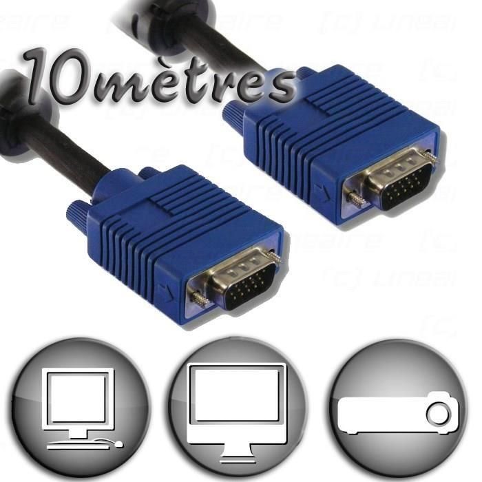 Lineaire HD15 VGA Cable - 10m (Male to Male)