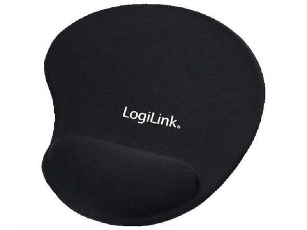 Logilink Gel Mouse Pad with Wrist Rest - Black