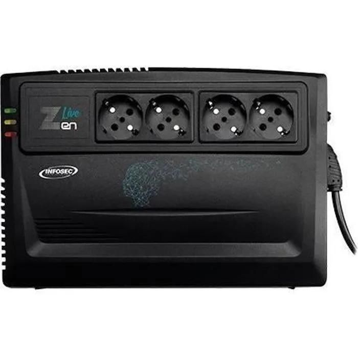 INFOSEC Zen Live 800 - UPS - 220/230/240 V - 800 VA - 7 Ah - 4 AC Output Connectors