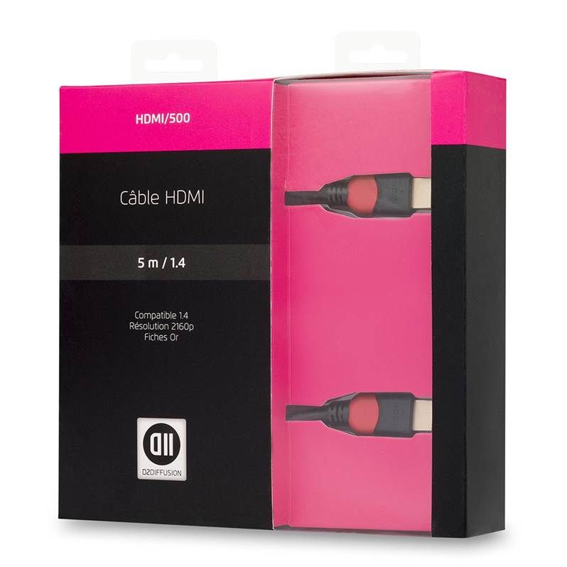 D2 Diffusion HDMI Cable - 5m Black