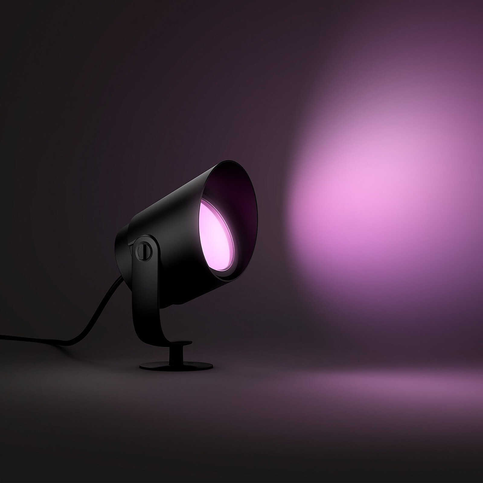 Philips Hue White &amp; Colour Ambiance Connected Outdoor Spotlight LILY XL - 15W - Black