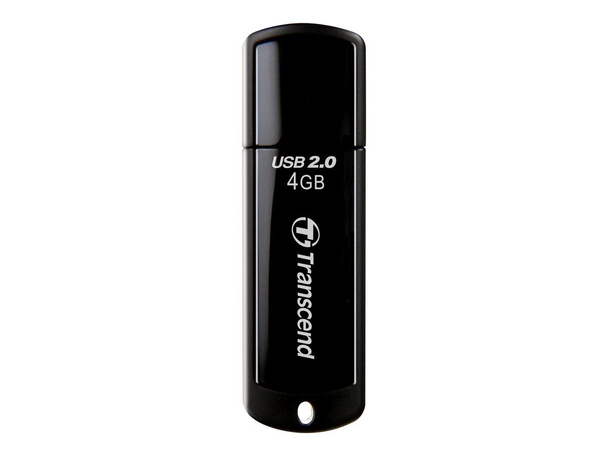 Transcend JetFlash 350 - USB Flash Drive - 4GB - USB 2.0 - Black