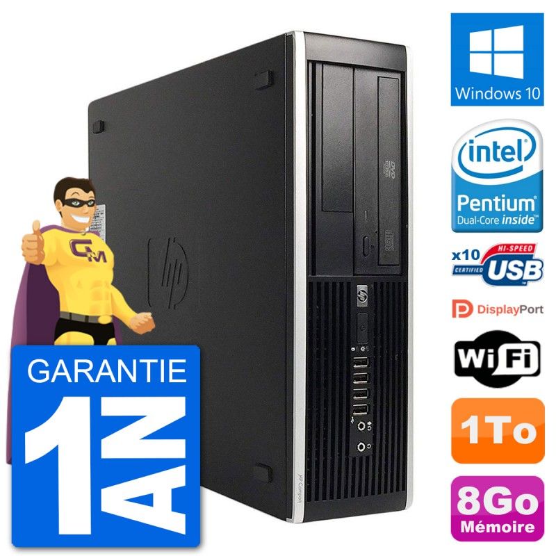 HP 8300 Elite SFF PC - Intel G630, 8GB RAM, 1TB HDD, Windows 10, WiFi