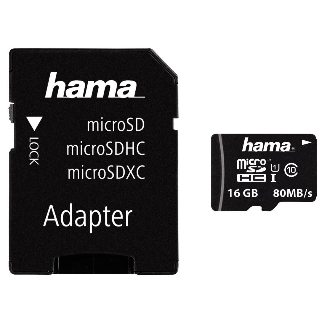 Hama 16GB MicroSDHC Card UHS-I Class 10