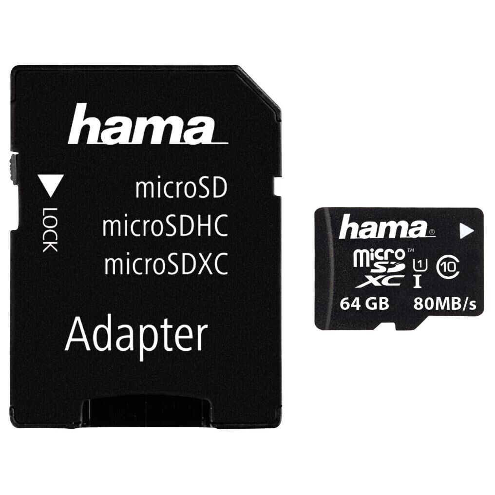 Hama 64GB MicroSDXC UHS-I Class 10 Card