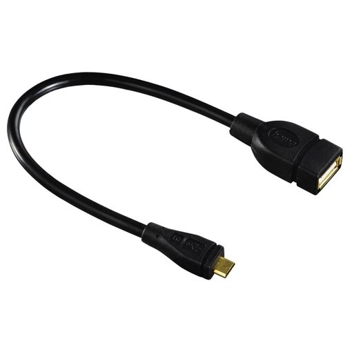 Cable Hama Micro-USB a USB A 0,15 m, Negro