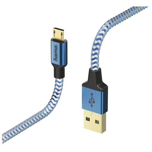 Cable Hama USB 2.0 1,5 m A a Micro-B Azul