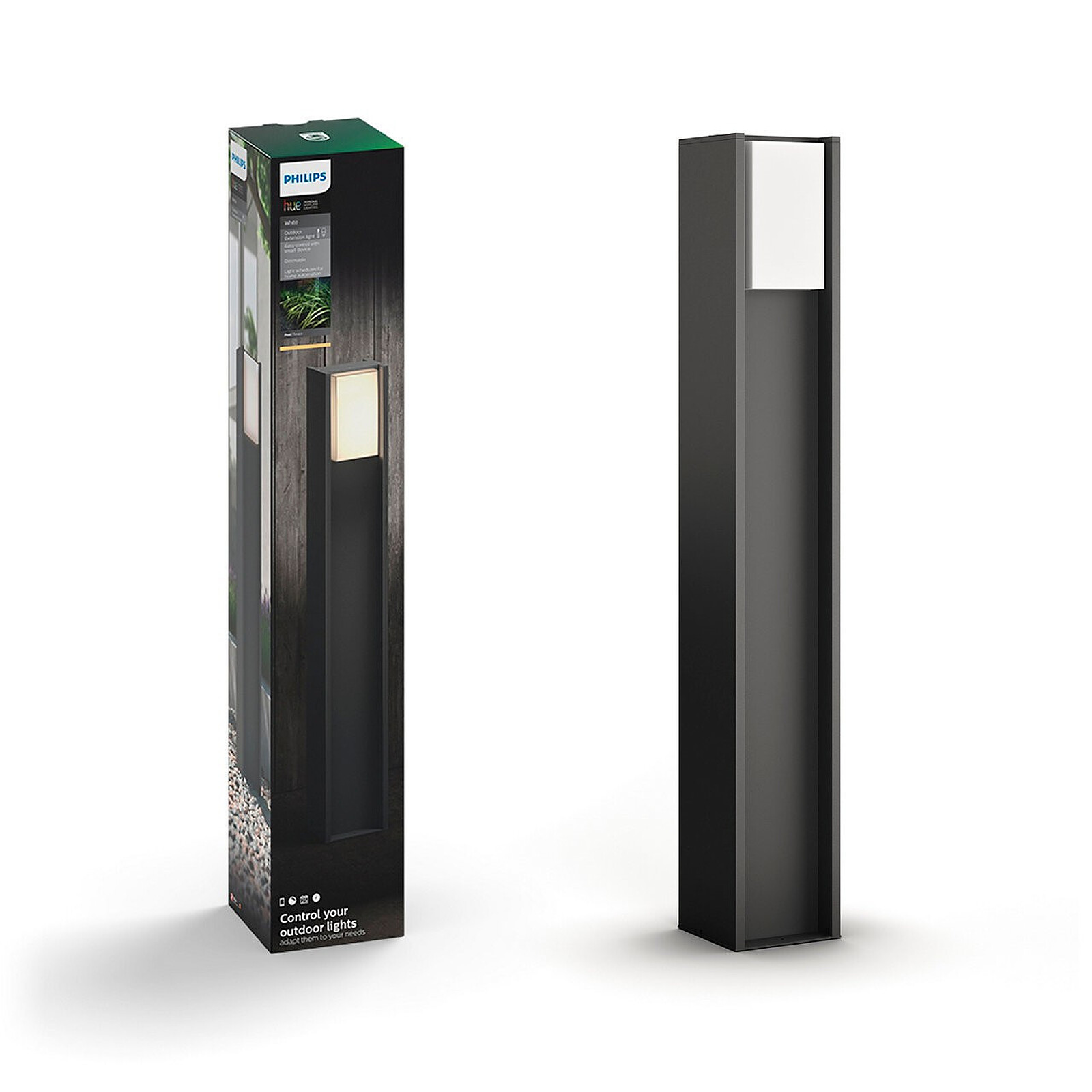 Philips Hue White TURACO Bollard Light 9.5W - Anthracite