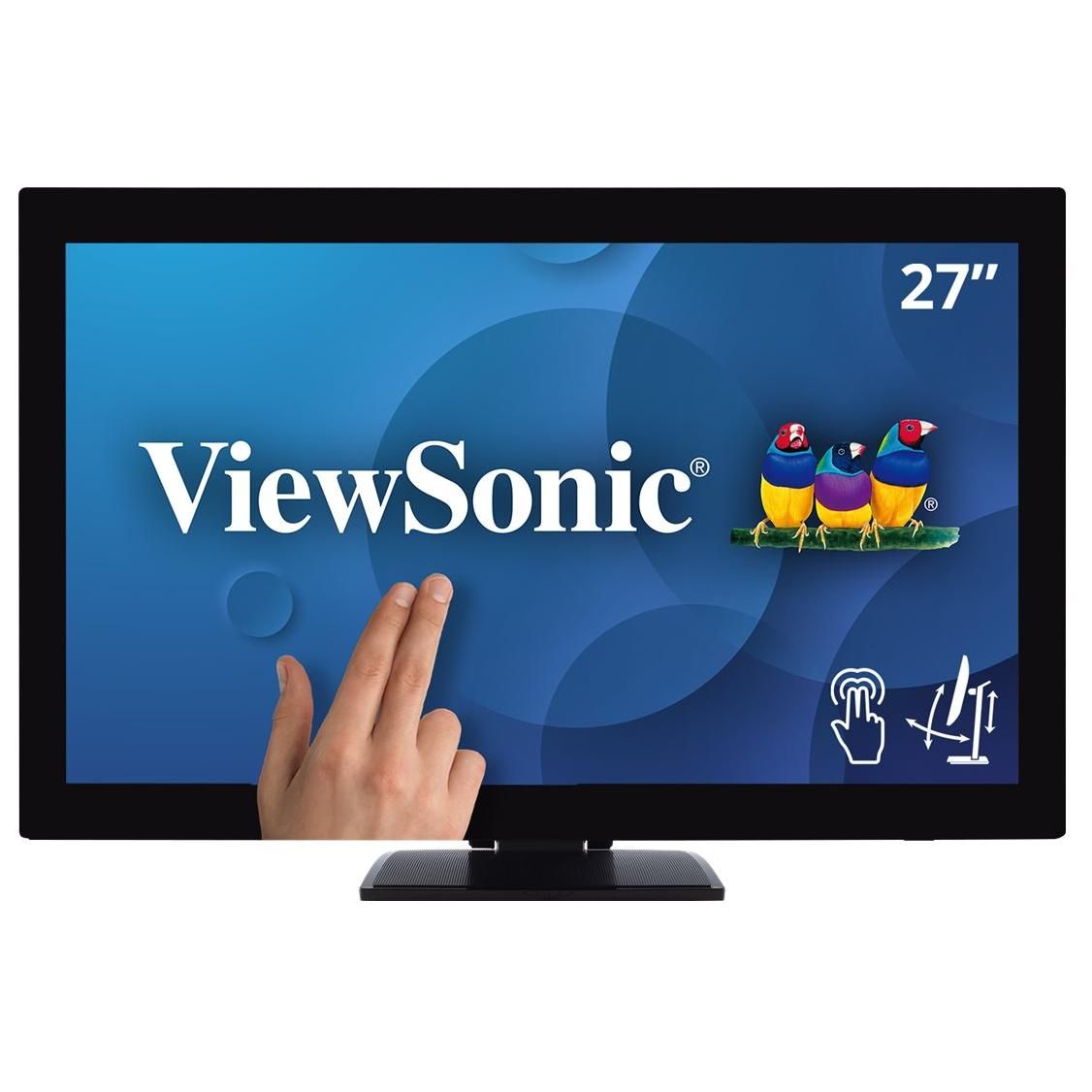 ViewSonic TD2760 - 27" LED Touchscreen Monitor - Full HD (1080p) @ 60Hz - MVA - 230 cd/m² - 3000:1 - 12ms - HDMI, VGA, DisplayPort