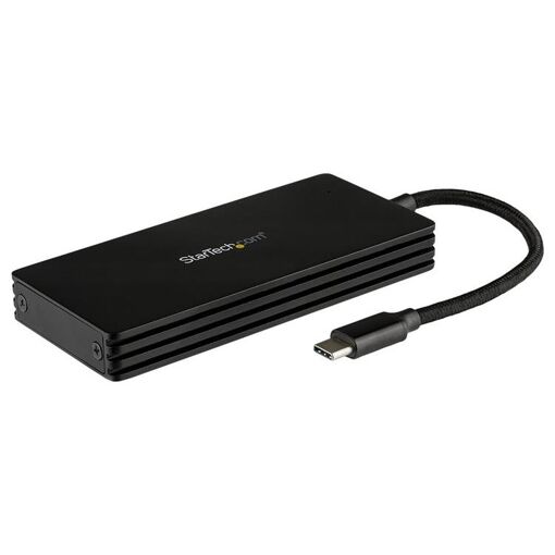 Boîtier externe StarTech.com pour SSD M2 SATA avec câble USB-C intégré - Lecteur de disque M.2 SATA vers USB 3.1 - 10 Go/s (SM21BMU31CI3)