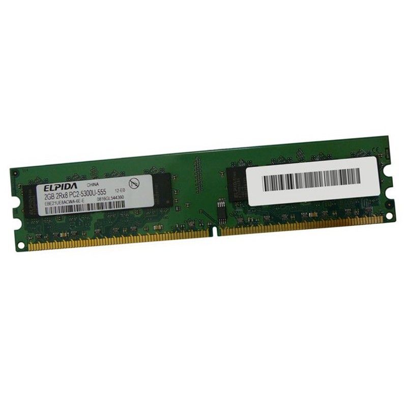 Elpida 2GB DDR2 RAM EBE21UE8ACWA-6E-E (PC2-5300U, 667MHz, CL5)