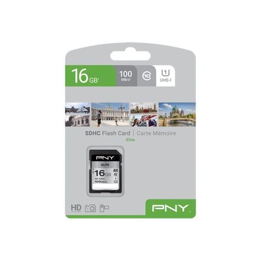 PNY Elite 16GB UHS-I U1/Class 10 SDHC Flash Memory Card