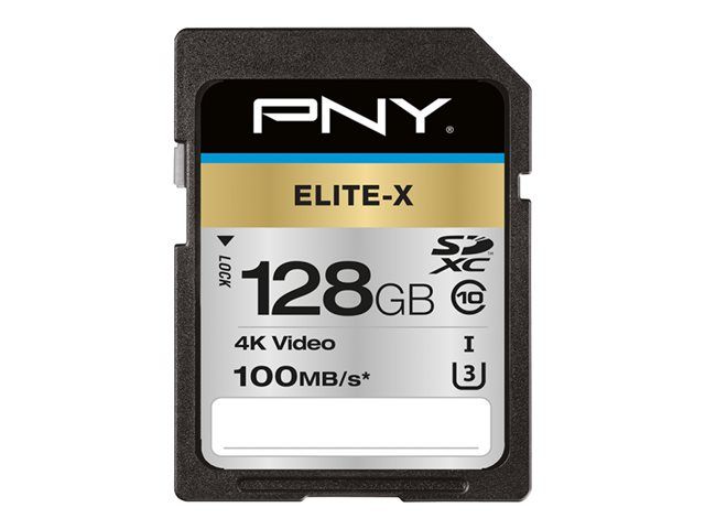Carte mémoire PNY Elite-X 128 Go SDXC UHS-I