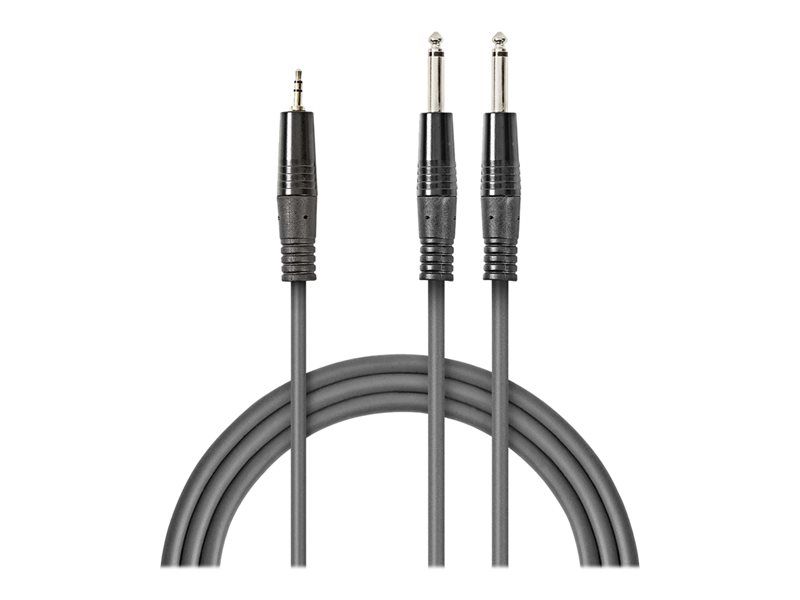 Nedis OnStage Audio Cable - 3.5mm Mono to Stereo Mini Jack - 3m - Dark Grey