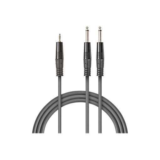 Câble audio Nedis OnStage - Jack mono mâle à mini-jack stéréo 3,5 mm - 3 m - Gris foncé