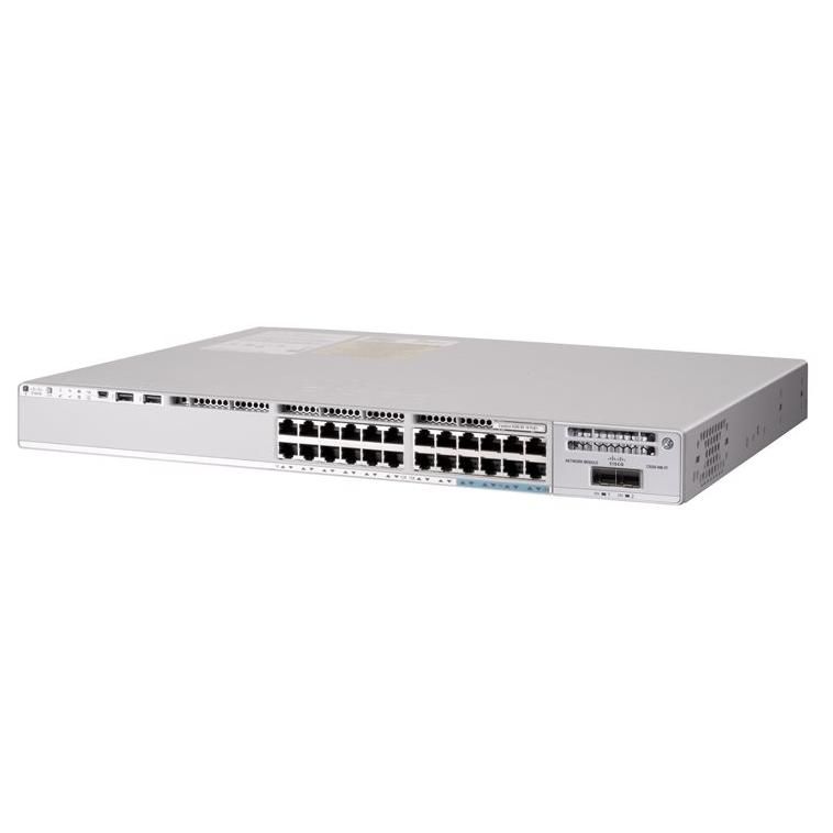 Cisco Catalyst 9200L Switch - 8 x 10/100/1000/2.5G/5G/10GBase-T + 16 x 10/100/1000 (PoE+) + SFP+ 10G Uplink - Rack Mountable - 740W PoE+
