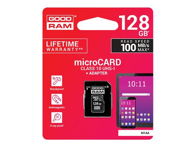 Wilk Elektronik GOODRAM M1AA 128GB MicroSDXC Card (UHS-I U1 / Class10 with SD Adapter)