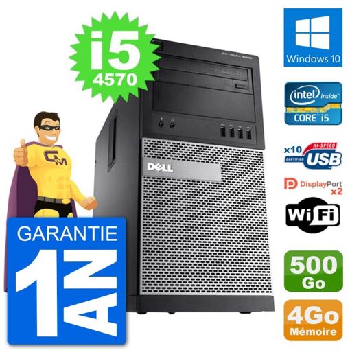 Dell Optiplex 9020 Desktop PC - Intel Core i5, 4GB RAM, 500GB HDD, Windows 10, WiFi