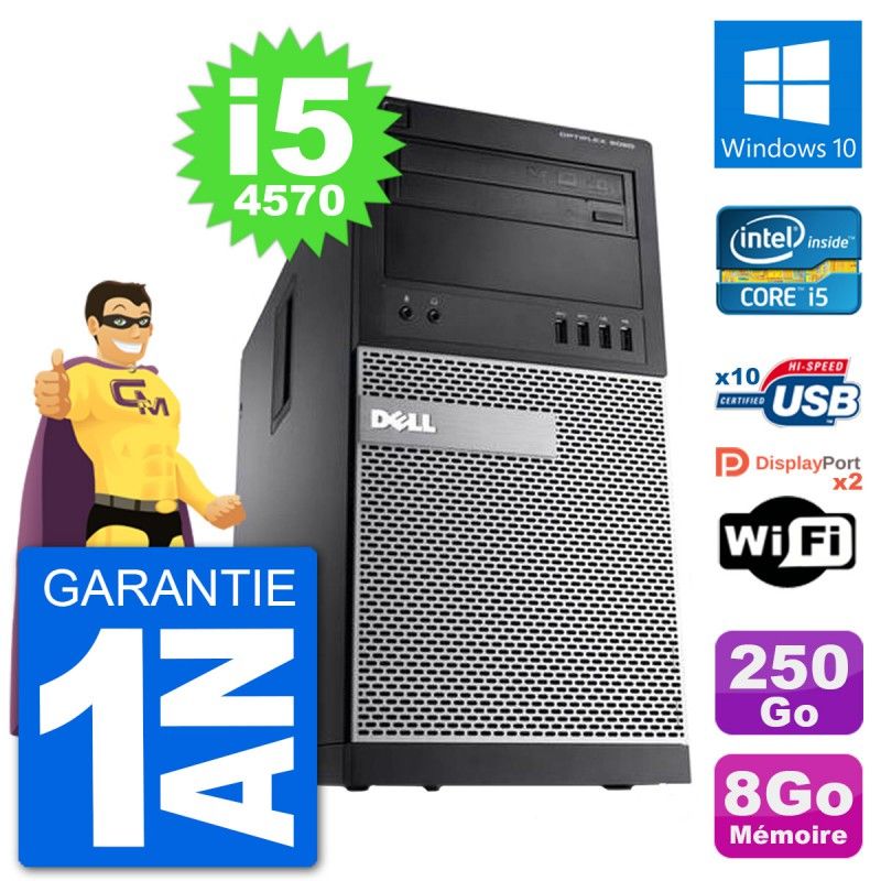 Dell Optiplex 9020 Desktop PC - Intel Core i5, 8GB RAM, 250GB HDD, Windows 10, WiFi