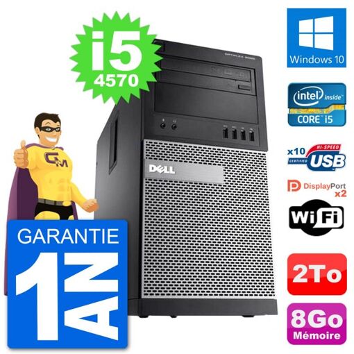 Dell Optiplex 9020 Desktop PC - Intel Core i5-4570, 8GB RAM, 2TB HDD, Windows 10, WiFi