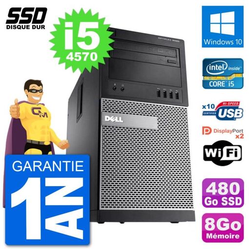 Dell OptiPlex 9020 Desktop PC - Intel Core i5, 8GB RAM, 480GB SSD, Windows 10