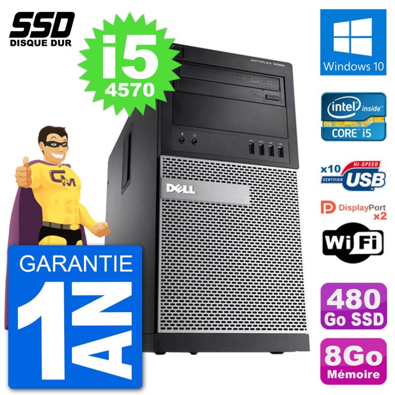 Dell OptiPlex 9020 Desktop PC - Intel Core i5, 8GB RAM, 480GB SSD, Windows 10