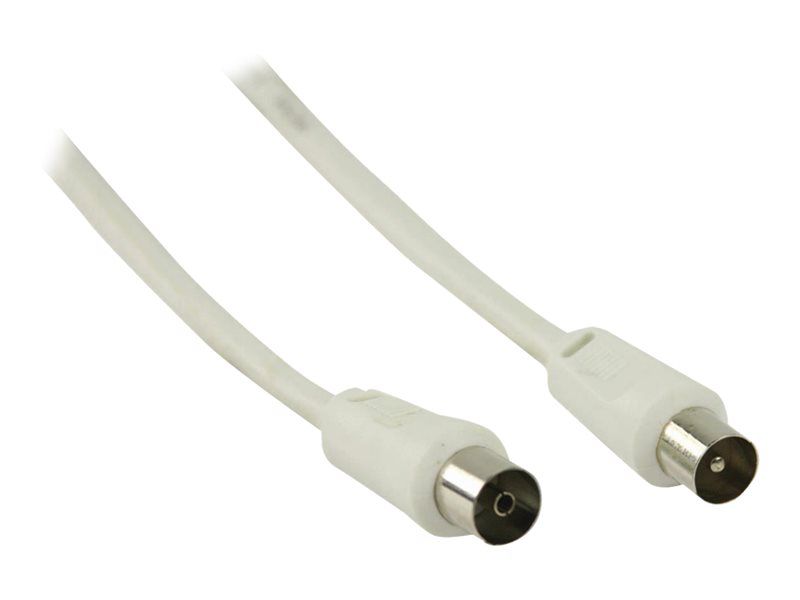 Nedis Coaxial Antenna Cable, 10m, Double Shielded, 90dB, White
