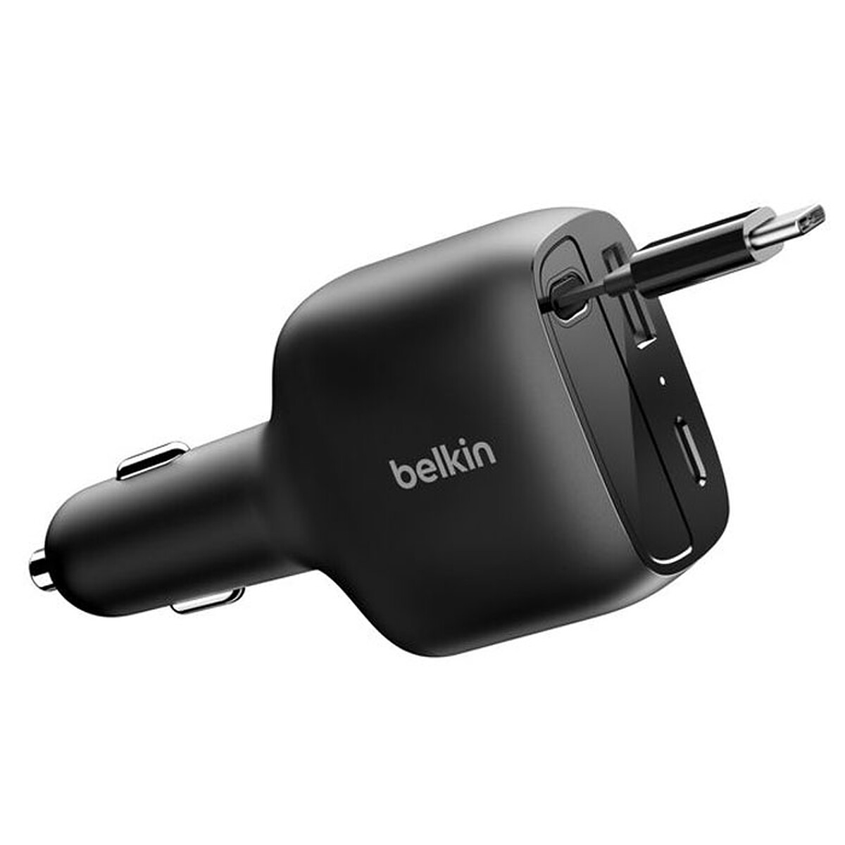 Belkin BoostCharge Car Charger with Retractable Cable (75W)