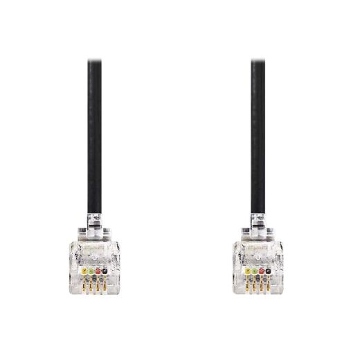 Câble de téléphone Nedis - 5 m RJ-10 (M) vers RJ-10 (M) - Noir