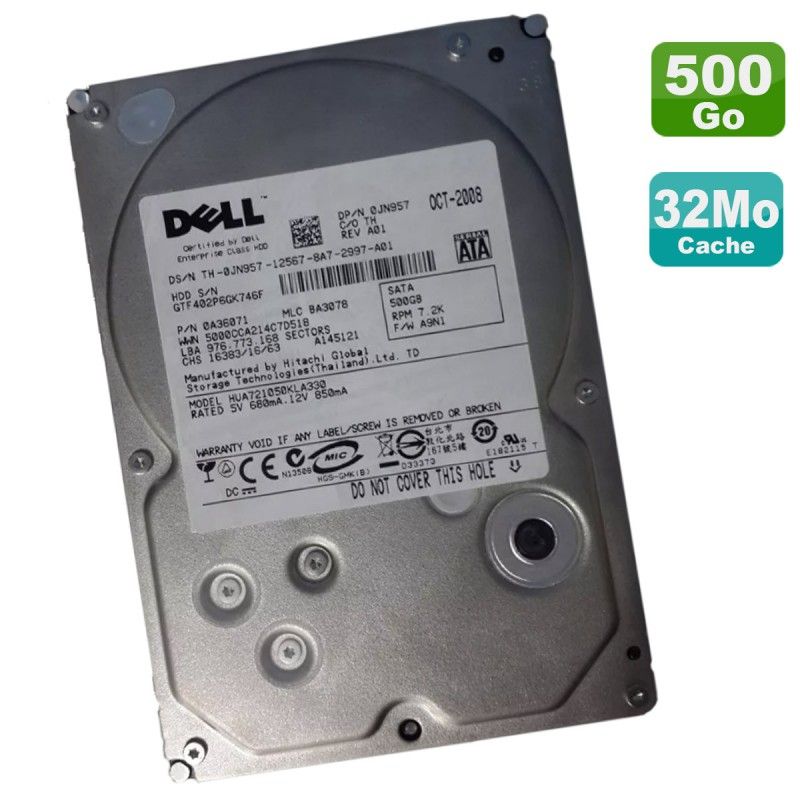 Dell 500GB 3.5-inch SATA Hard Drive (0JN957)