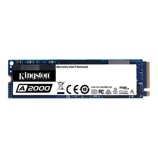 SSD Kingston A2000 - 250 GB - Criptado - Interno - M.2 2280 - PCIe 3.0 x4 (NVMe) - AES 256 bits