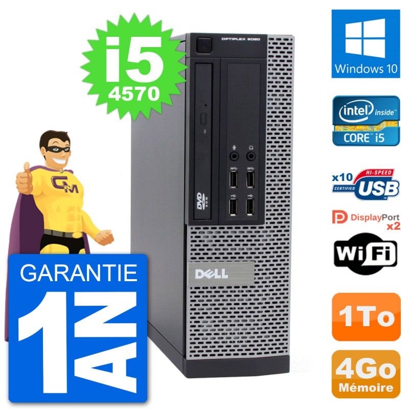 PC Dell Optiplex 9020 SFF - Intel Core i5-4570, 4GB RAM, 1TB HDD, Windows 10, WiFi