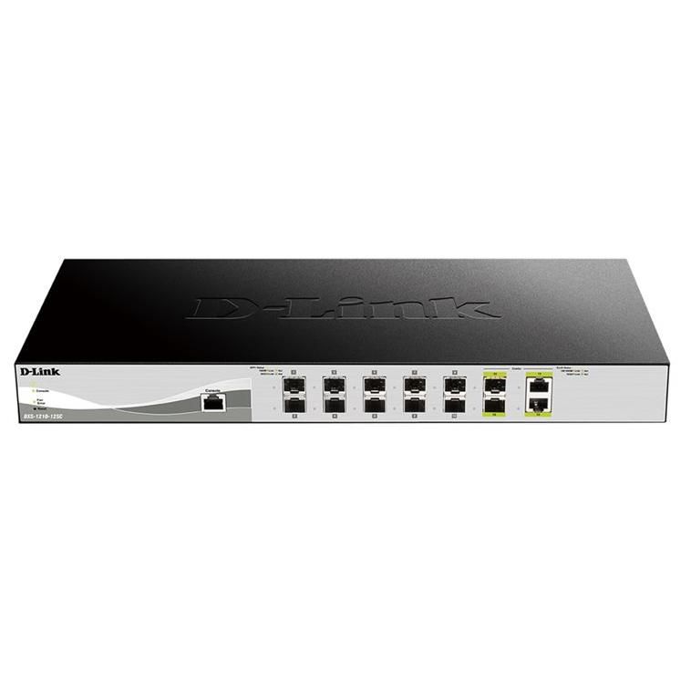 D-Link DXS 1210-12SC - Switch - Managed - 10 x 10 Gigabit SFP+ + 2 x combo 10G SFP+/RJ-45 - Desktop, Rack-mountable