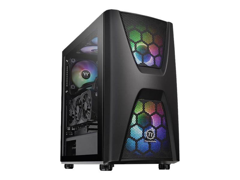 Boîtier PC Milieu de Gamme ATX Thermaltake Commander C34 RGB avec Panneau Ventré - Noir